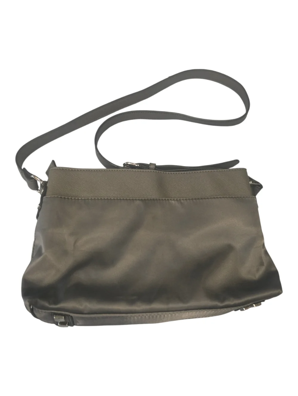 Simply Noelle Compact Gray Crossbody Bag Everyday Style Nylon Body - Picture 3 of 12